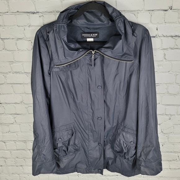 BIANCA NYGARD WEEKEND | zip mesh lined high neck windbreaker light jacket - Picture 1 of 6